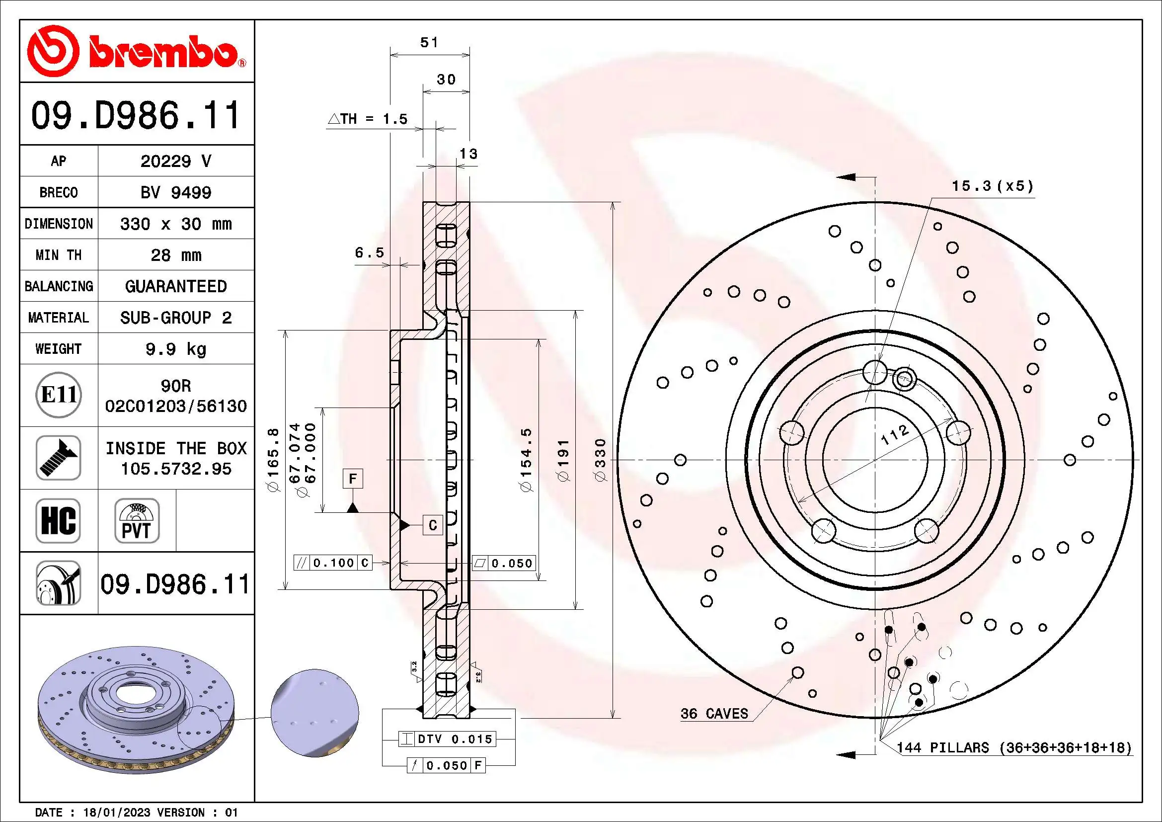 09D98611 Brembo