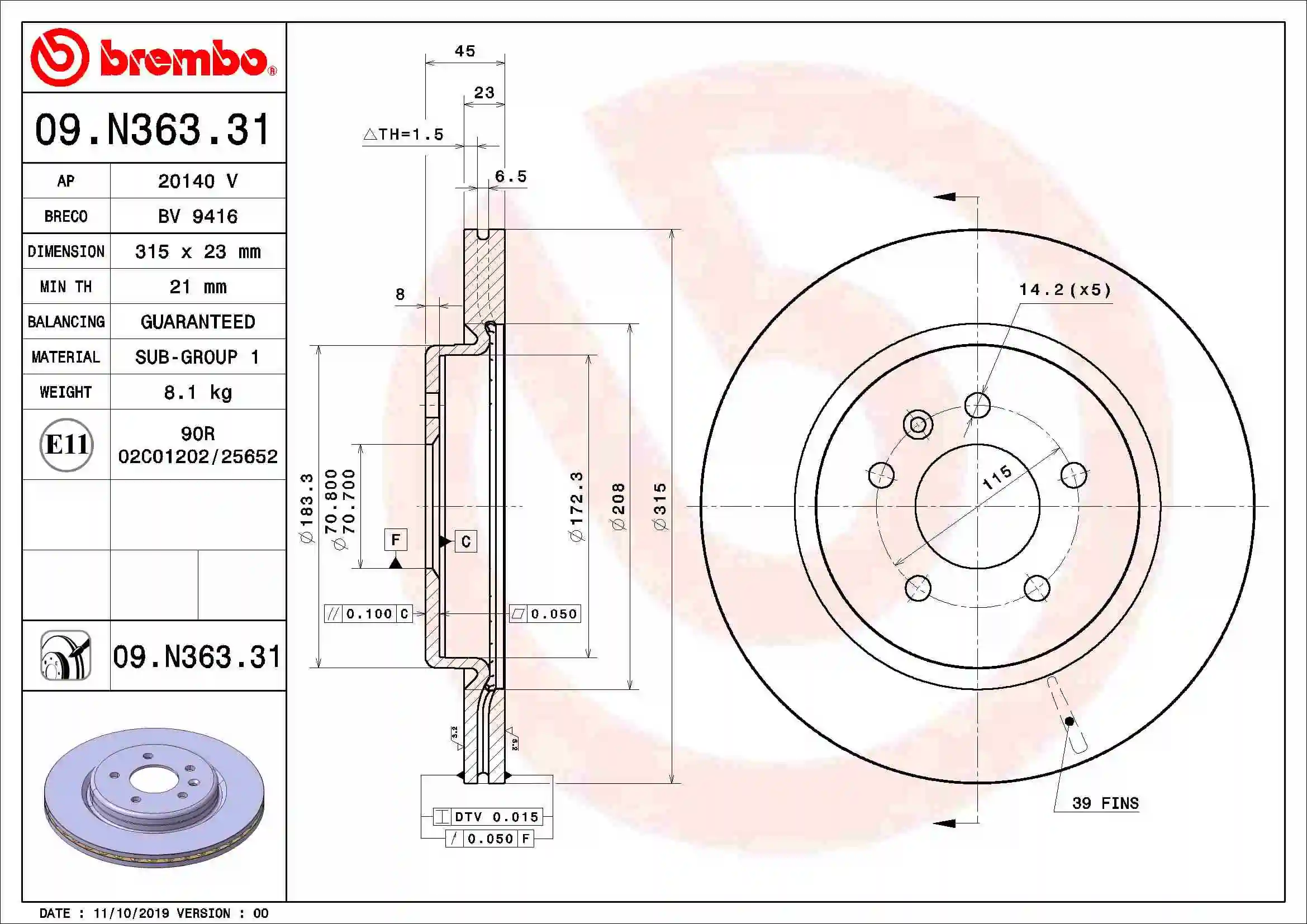 09N36331 Brembo