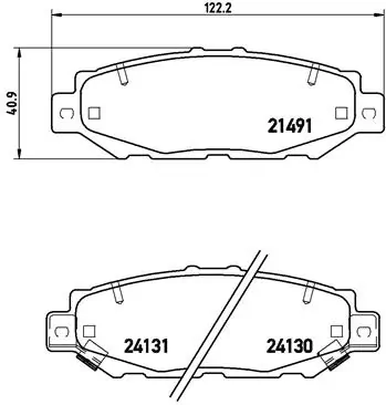 Pastillas de freno traseras para Toyota SUPRA JZA80