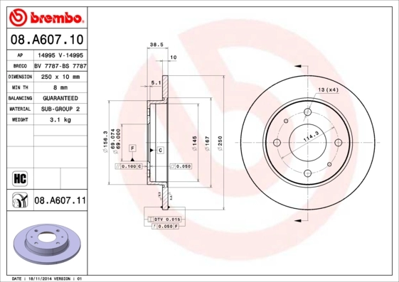 Frenos traseros para Mitsubishi Colt VII (Z3)