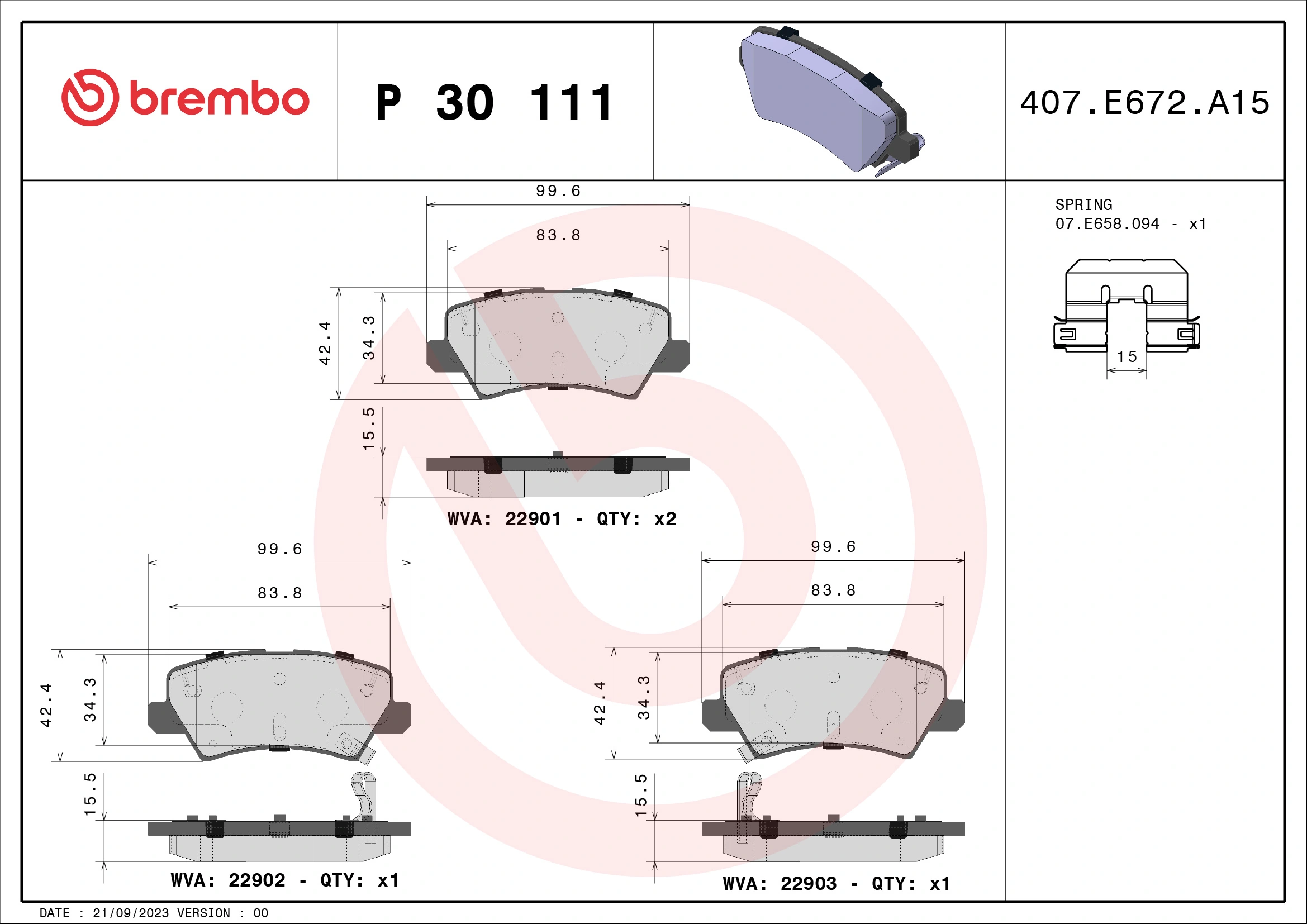 P30111 Brembo