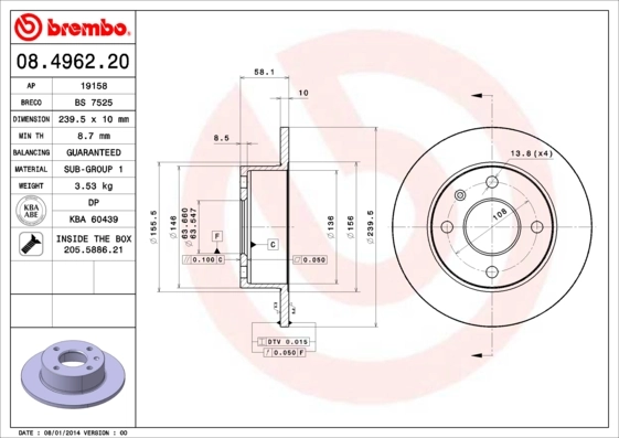 08496220 Brembo