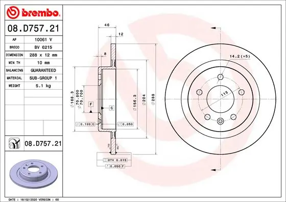 08D75721 Brembo