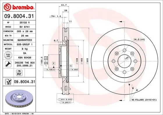 09800431 Brembo