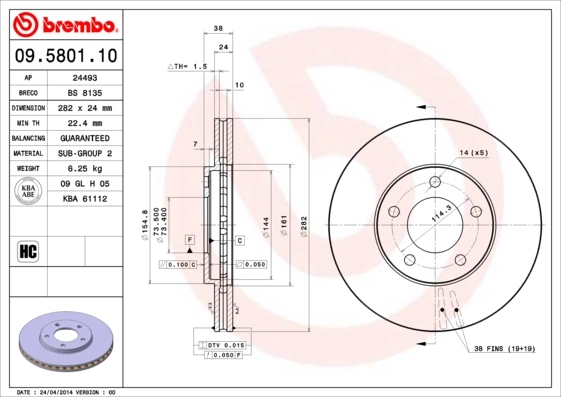 Comprar Freno de disco delantero Voyager I