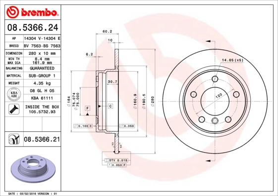 08536621 Brembo