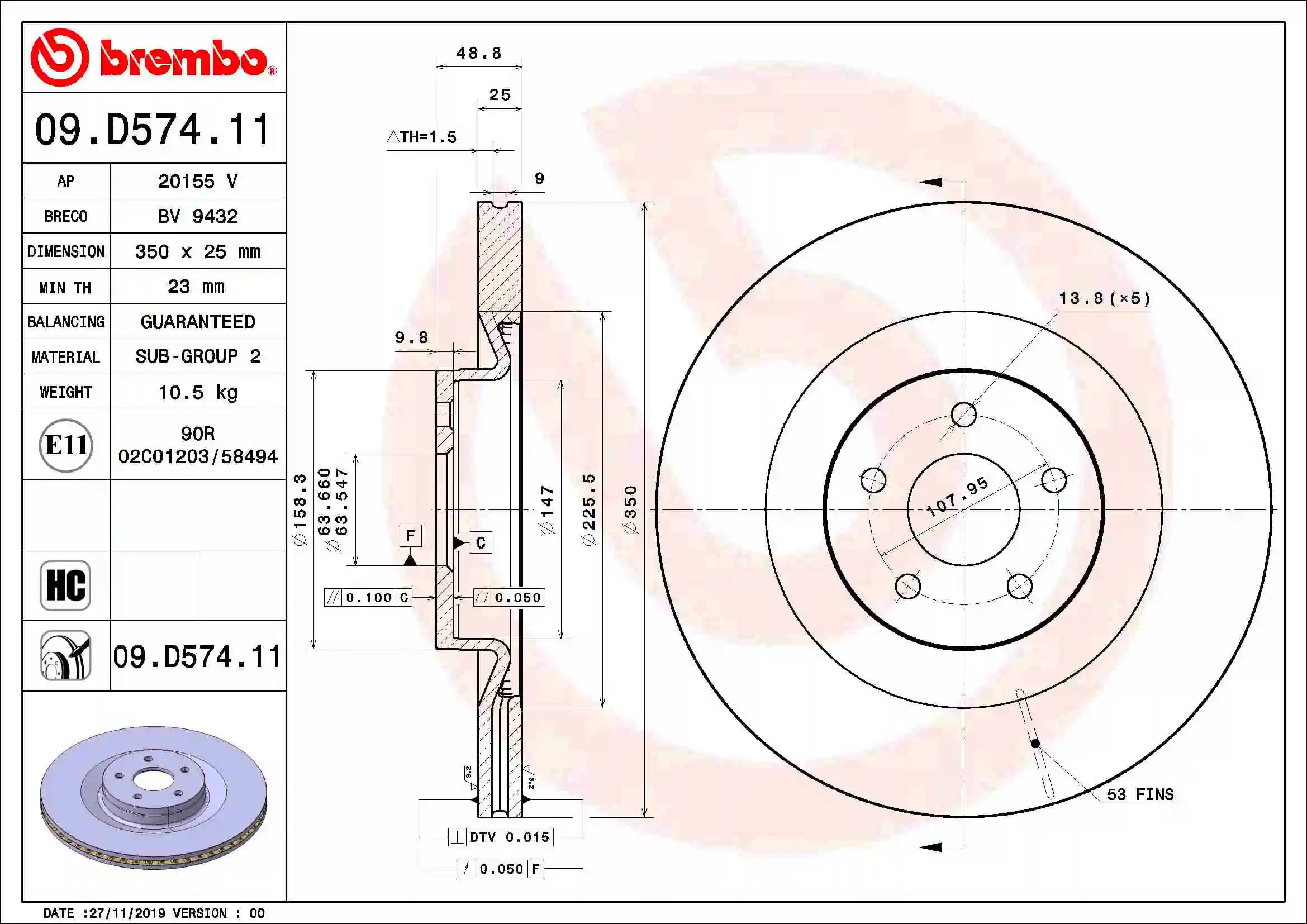 09D57411 Brembo