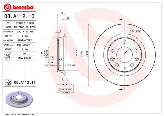 08A11210 Brembo