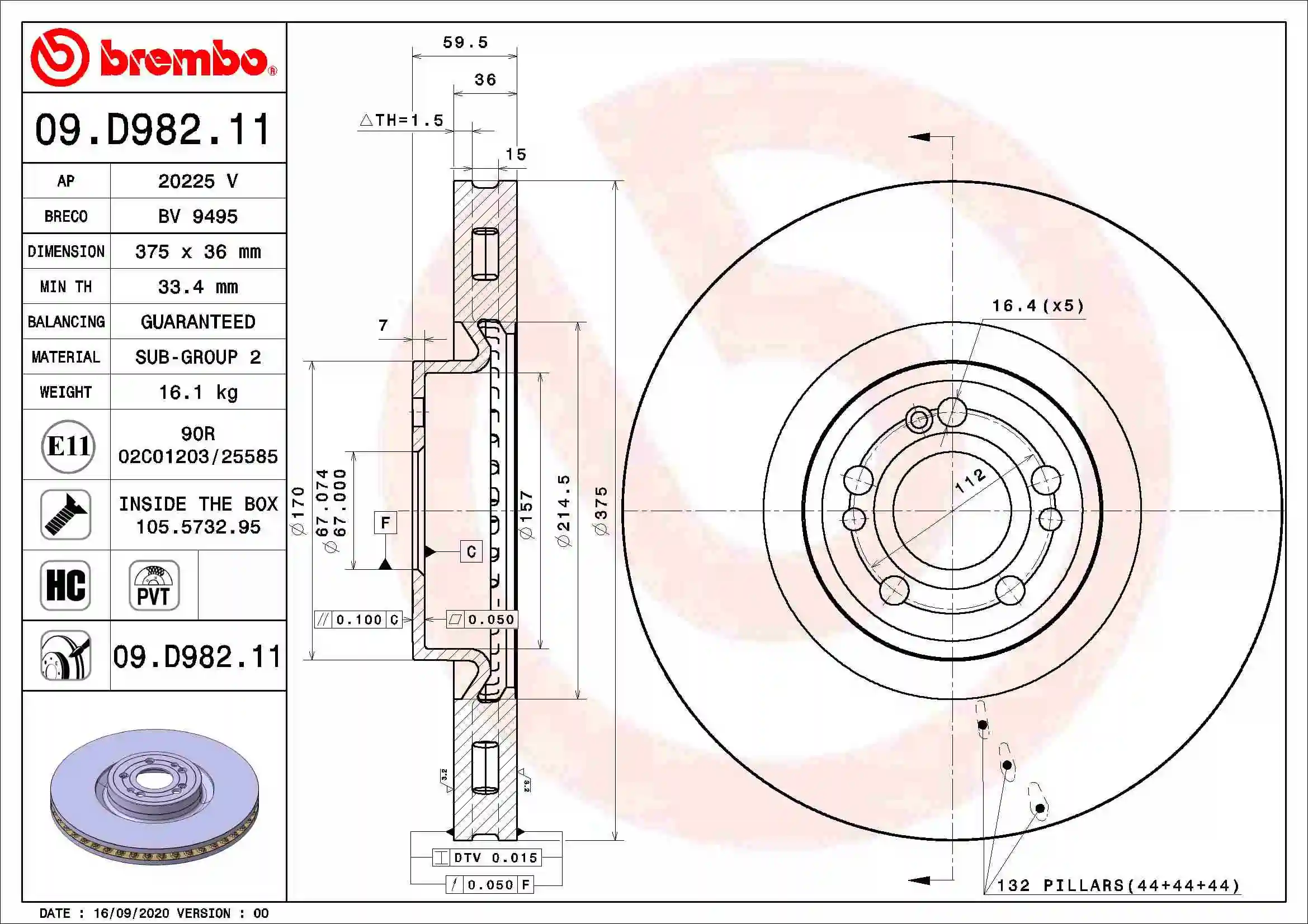 09D98211 Brembo