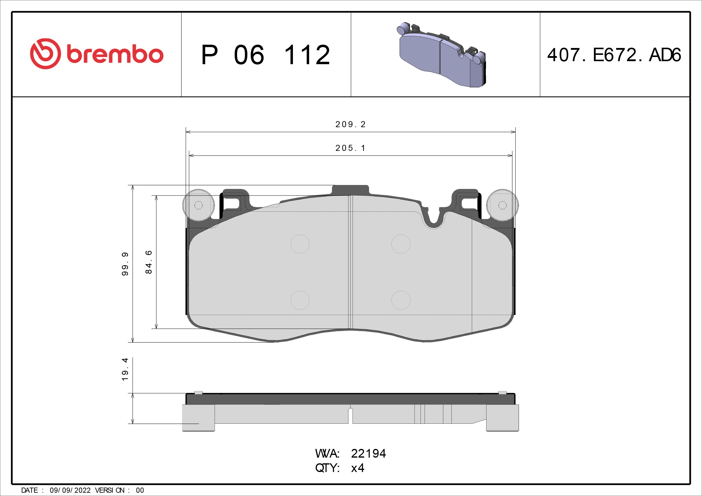 P06112 Brembo
