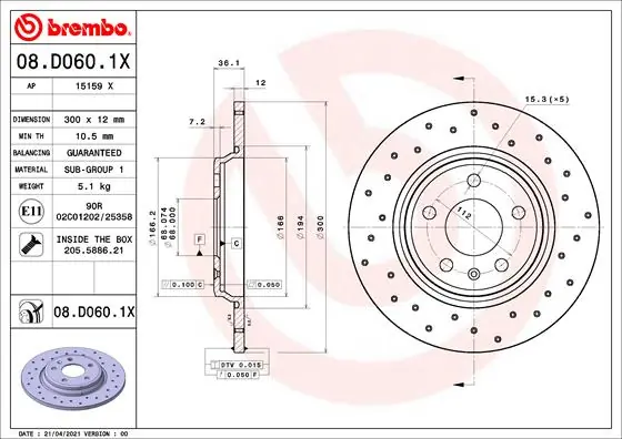 08D0601X Brembo