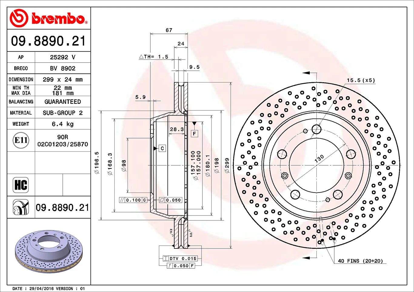 09889021 Brembo