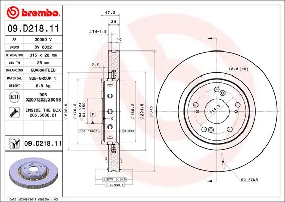 Comprar Freno de disco delantero CR-V  RW, RT