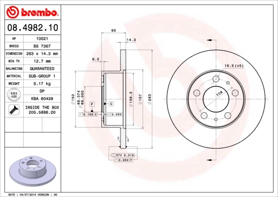 08498210 Brembo