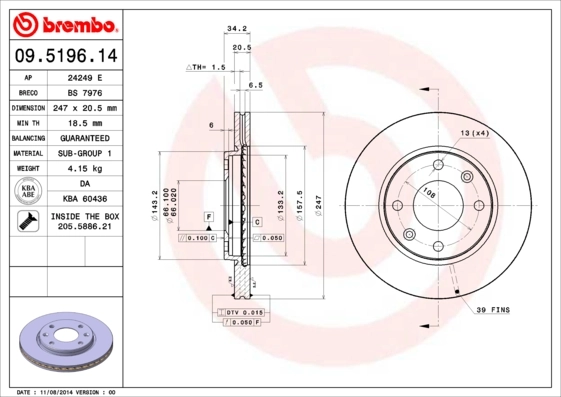 09519614 Brembo