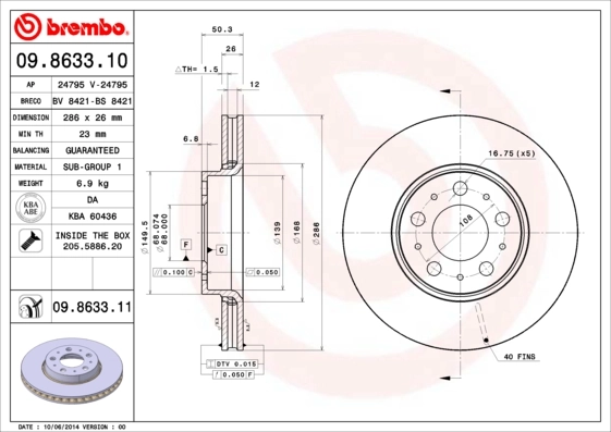 09863310 Brembo
