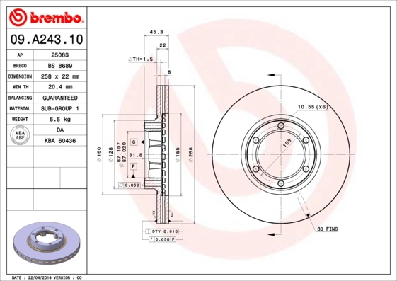 09A24310 Brembo