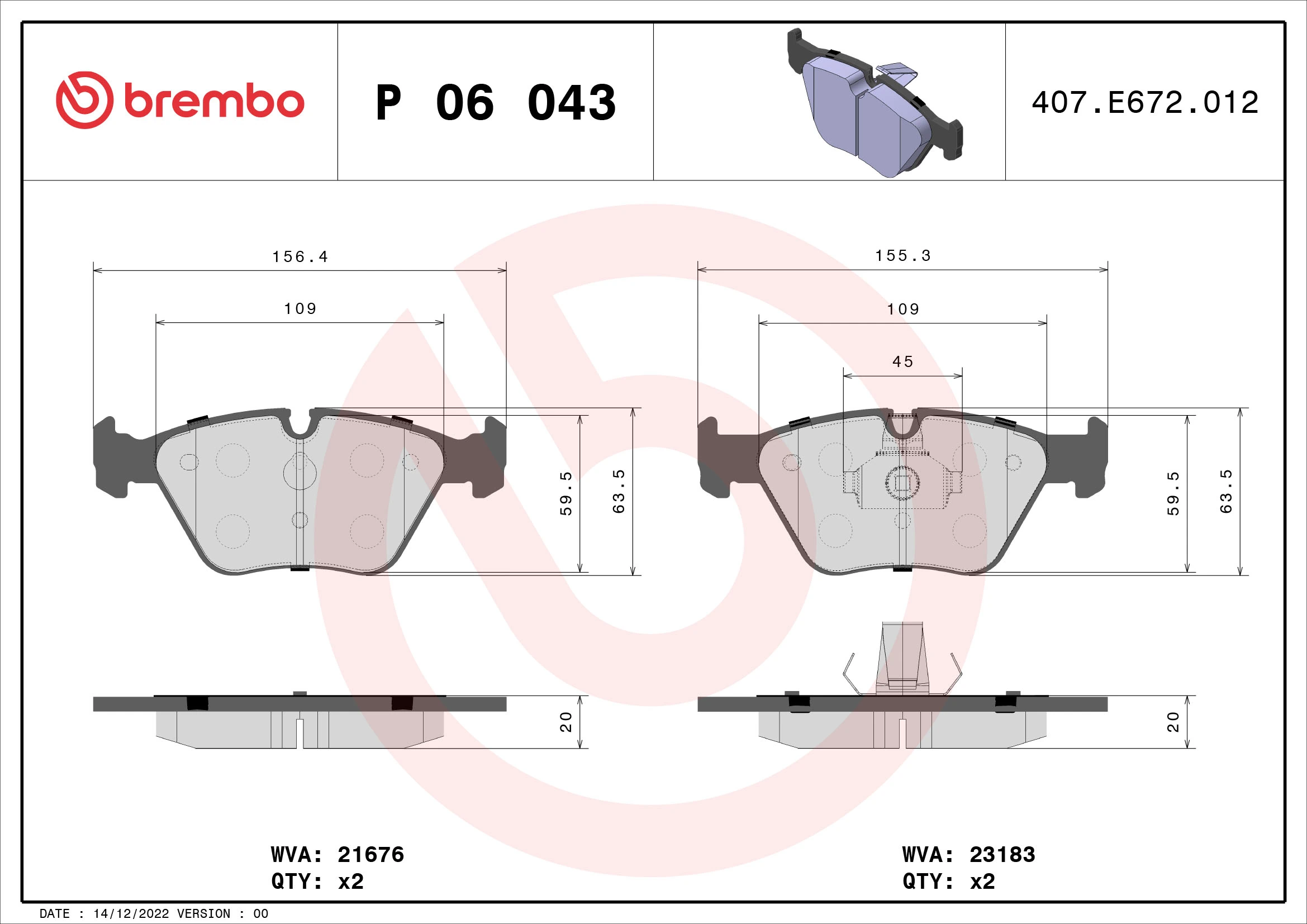 P06043X Brembo