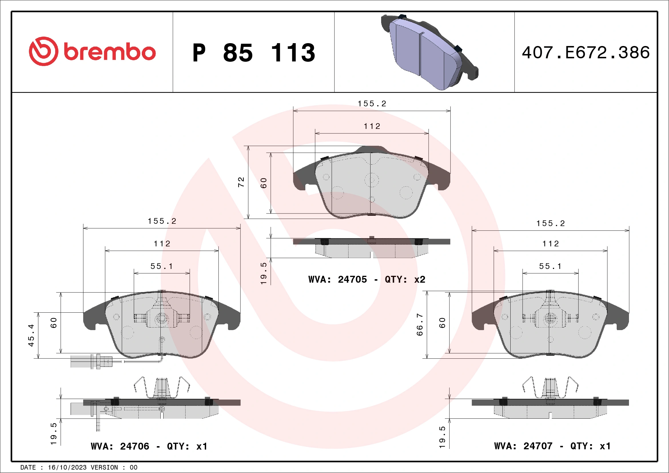 P85113X Brembo