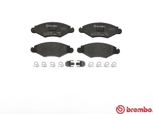 P61063 Brembo Pastillas delanteras
