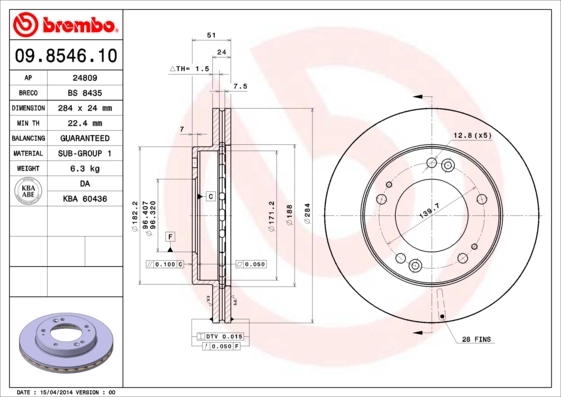 09854610 Brembo