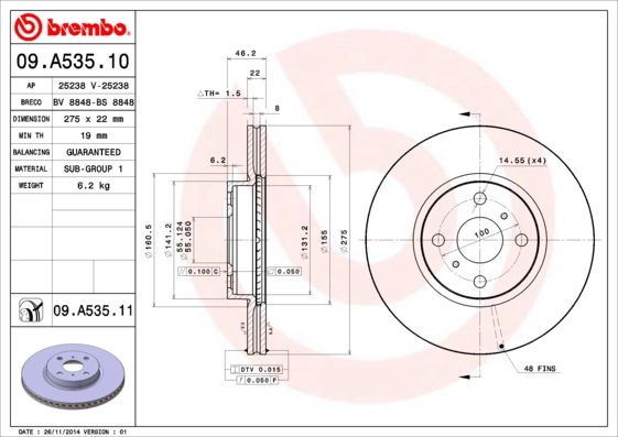09A53510 Brembo