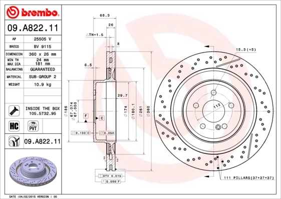 09A82211 Brembo