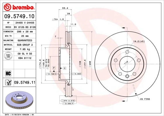 09574911 Brembo