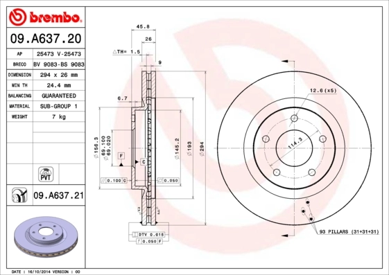 09A63720 Brembo