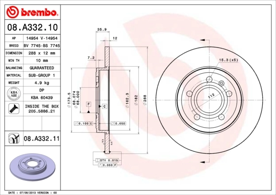 08A33211 Brembo