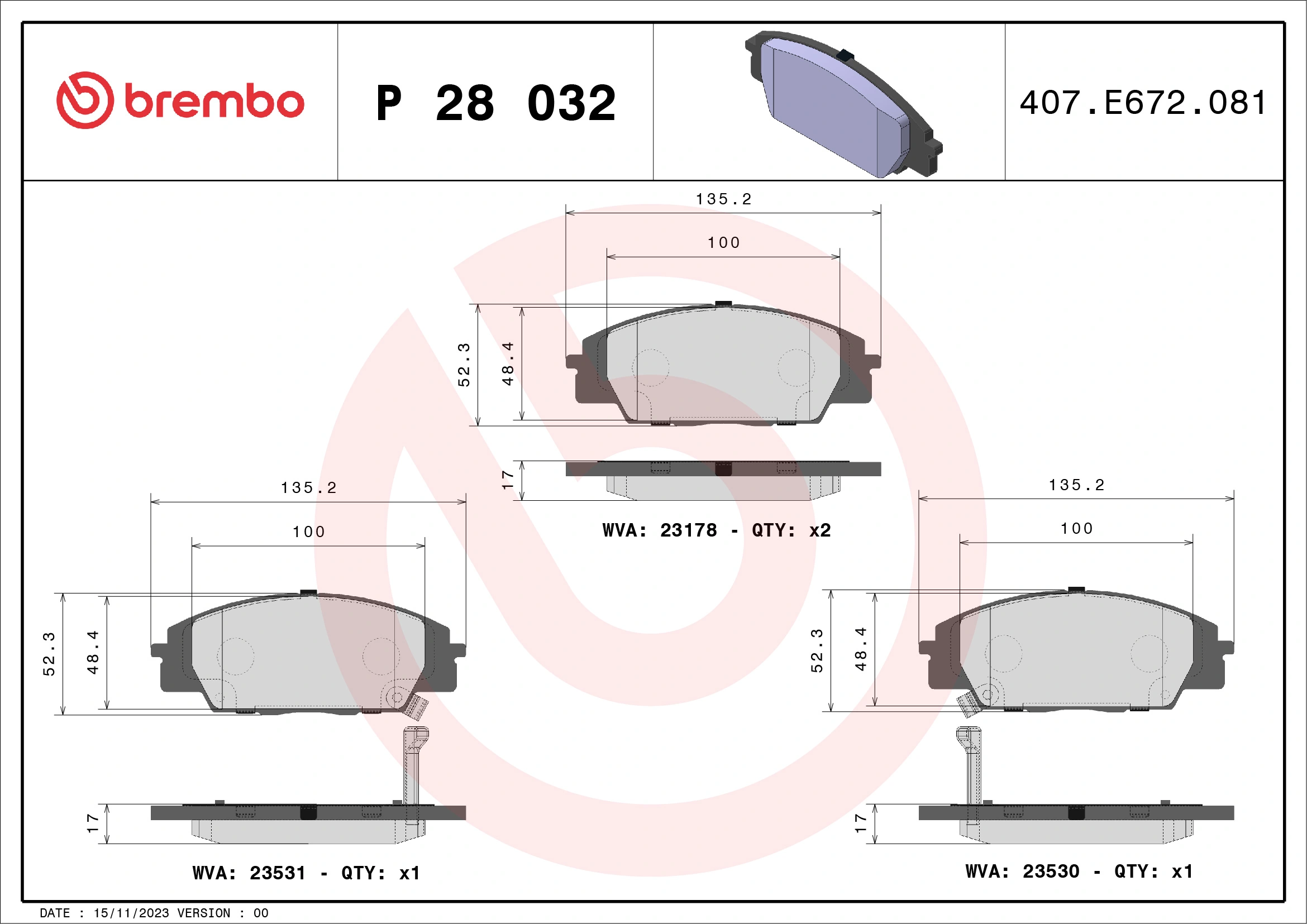 P28032 Brembo