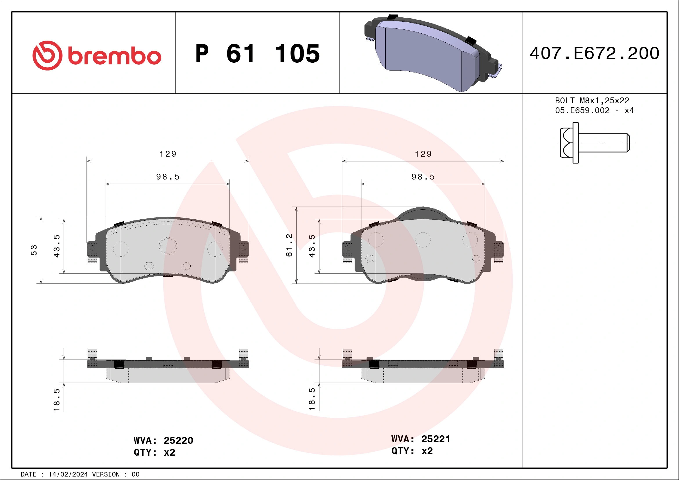 P61105 Brembo