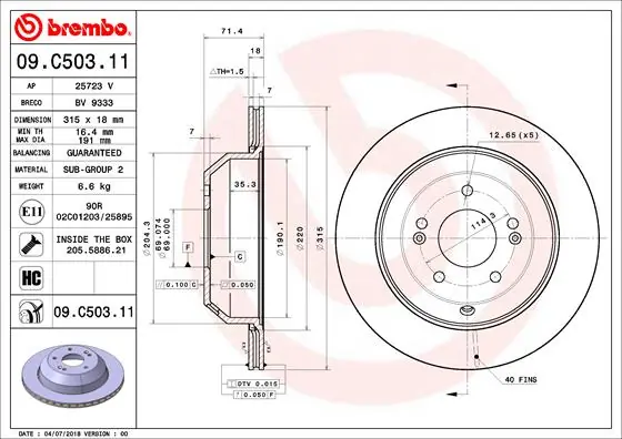 09C50311 Brembo