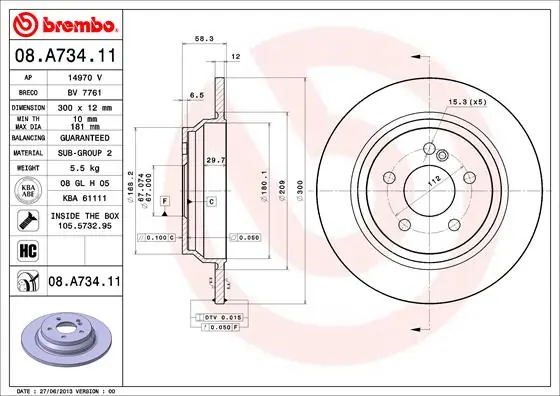 08A73411 Brembo
