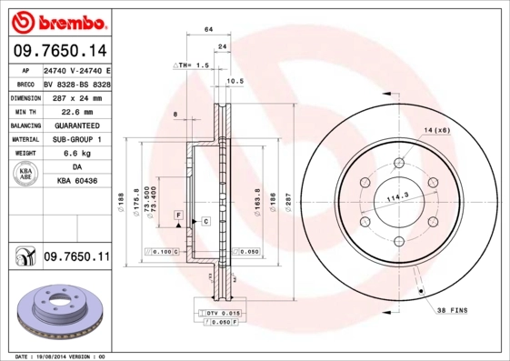 09765011 Brembo