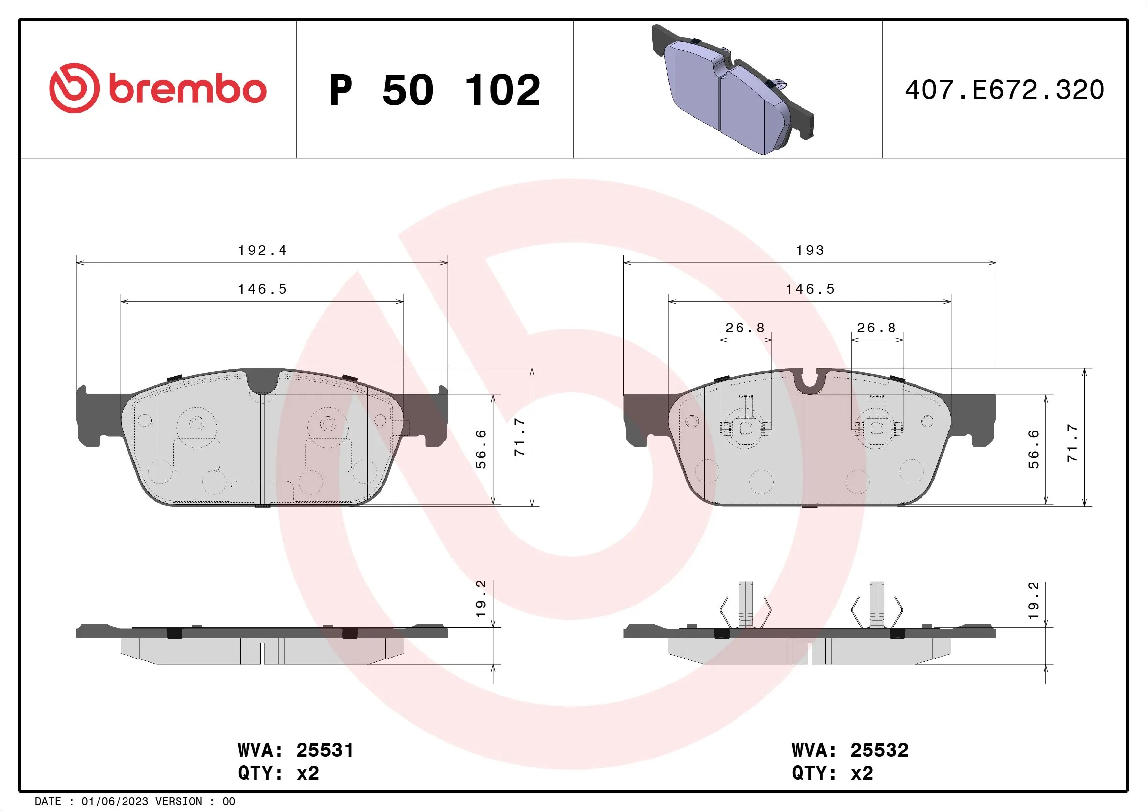 P50102X Brembo