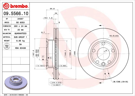 09556610 Brembo