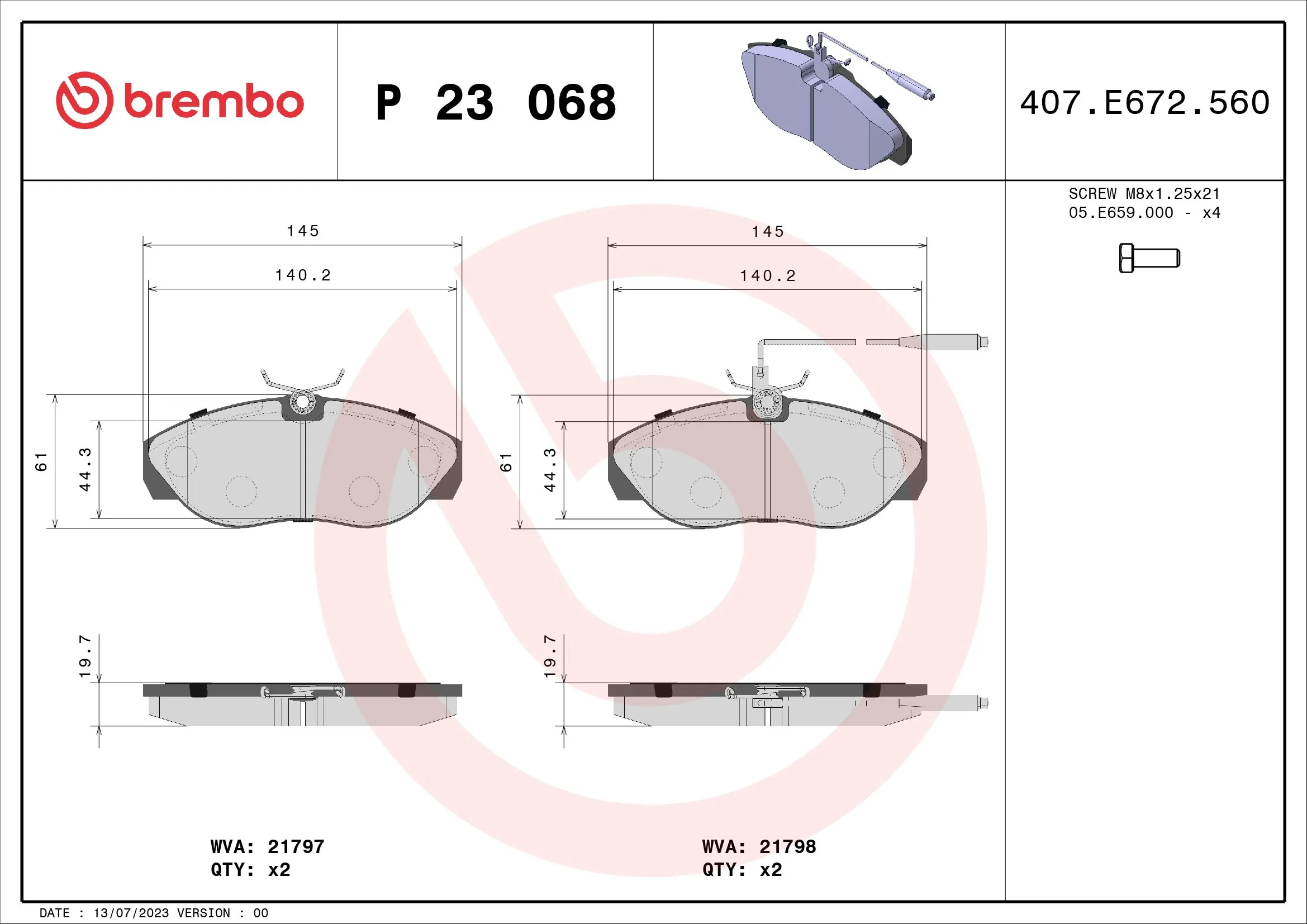 P23068 Brembo