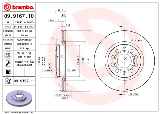 09916710 Brembo