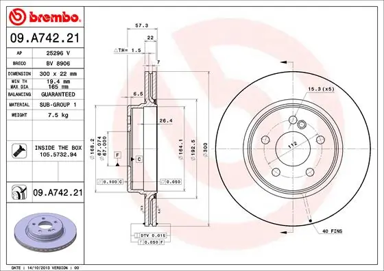 09A74221 Brembo