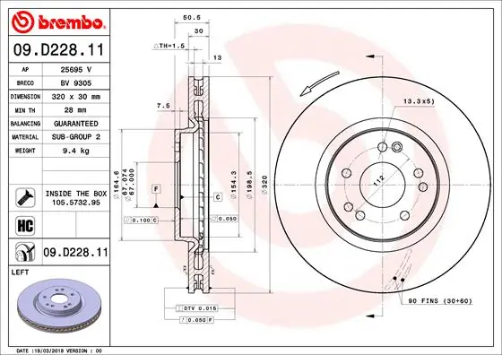 09D22811 Brembo