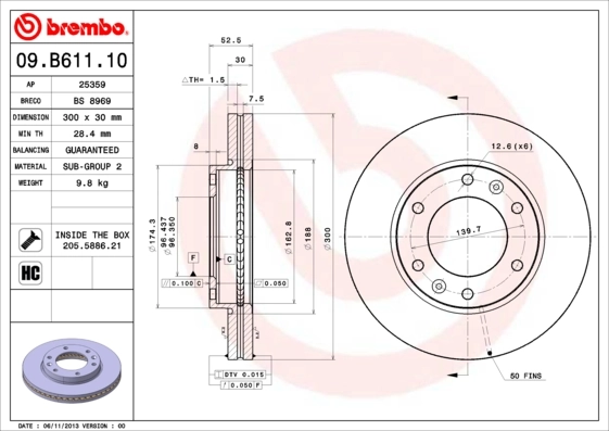 09B61110 Brembo