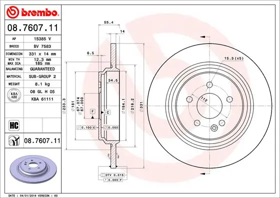 08760711 Brembo