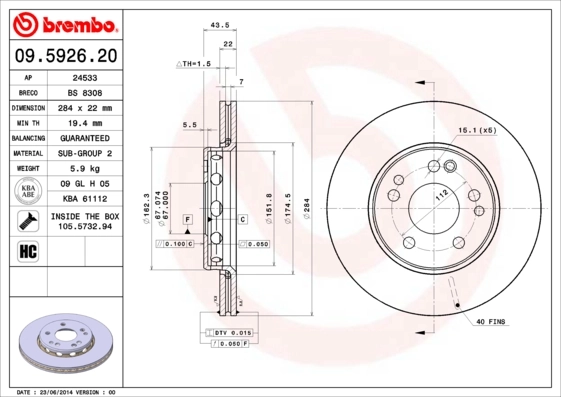 09592620 Brembo