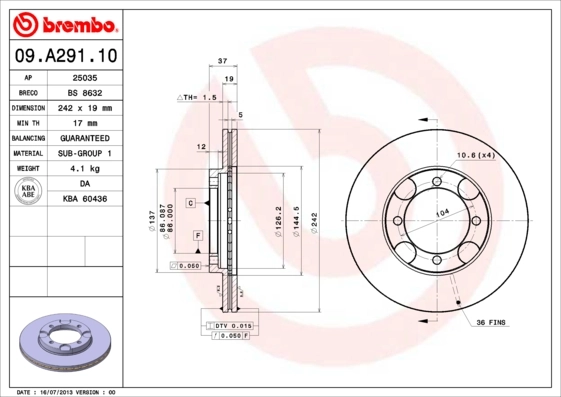 09A29110 Brembo