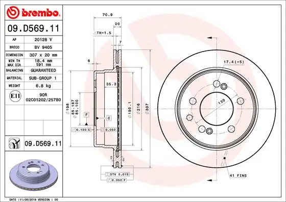 09D56911 Brembo