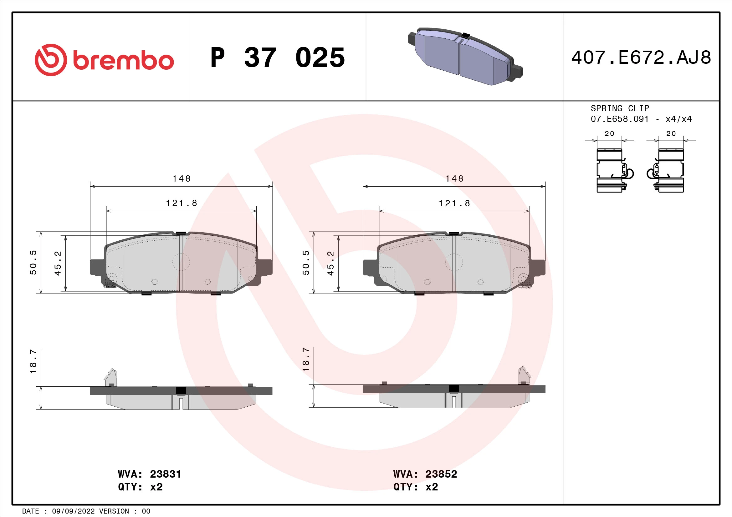 P37025 Brembo