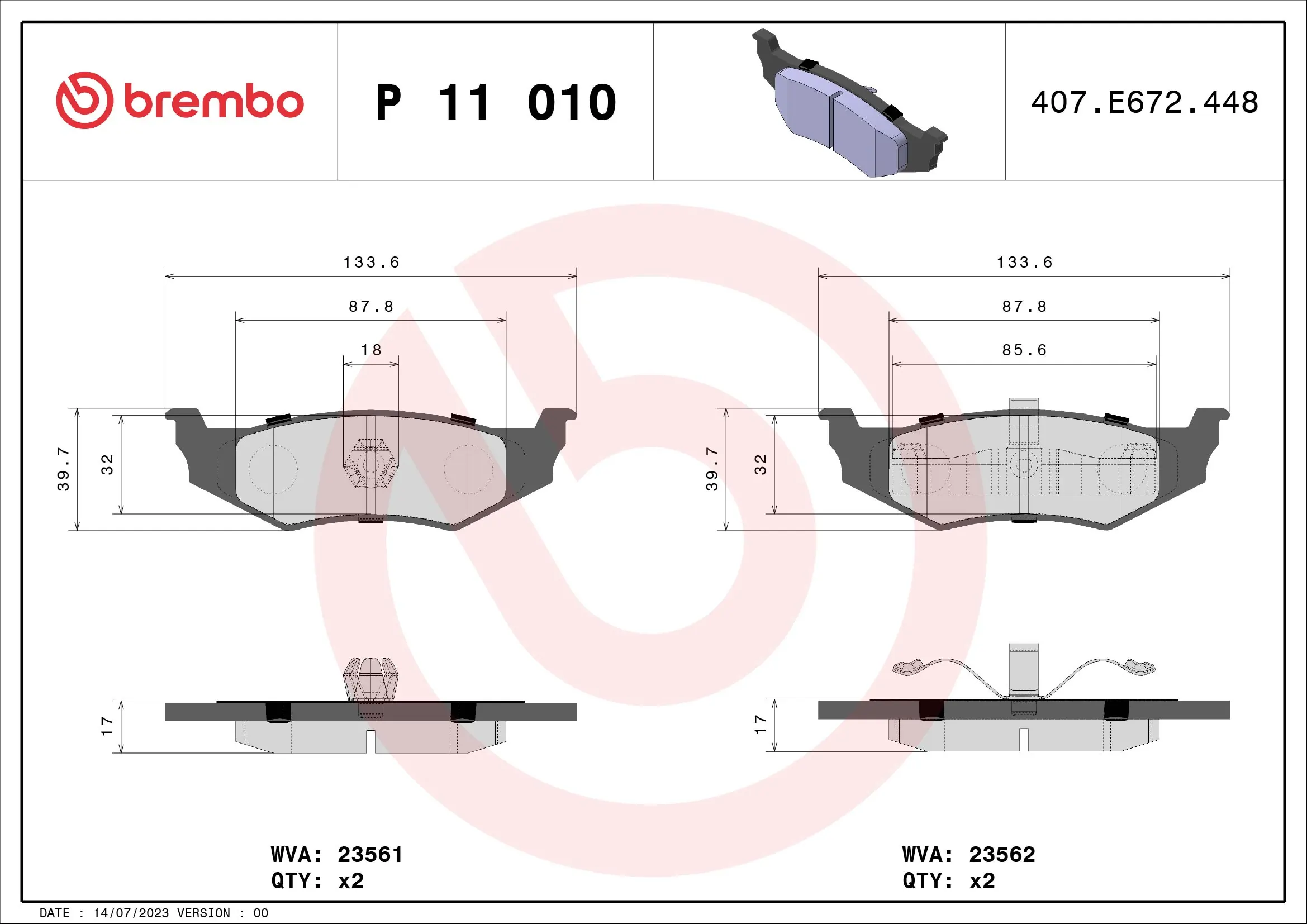 P11010 Brembo