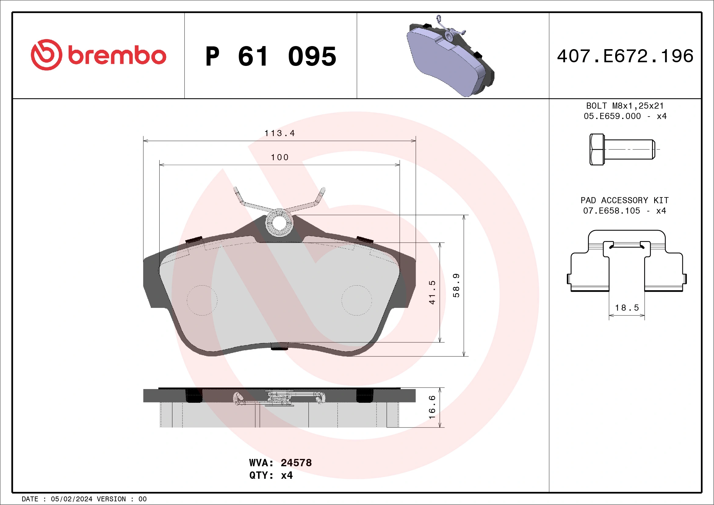 P61095 Brembo