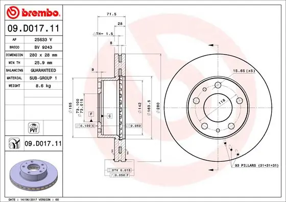 Discos Fiat Ducato III (2006-2026)